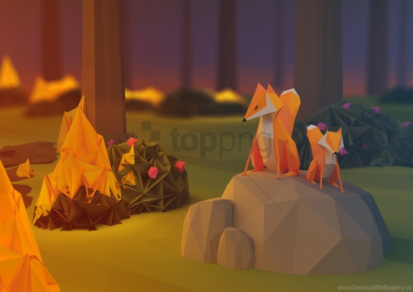 free PNG figures, fire, fox, paper, stone wallpaper background best stock photos PNG images transparent