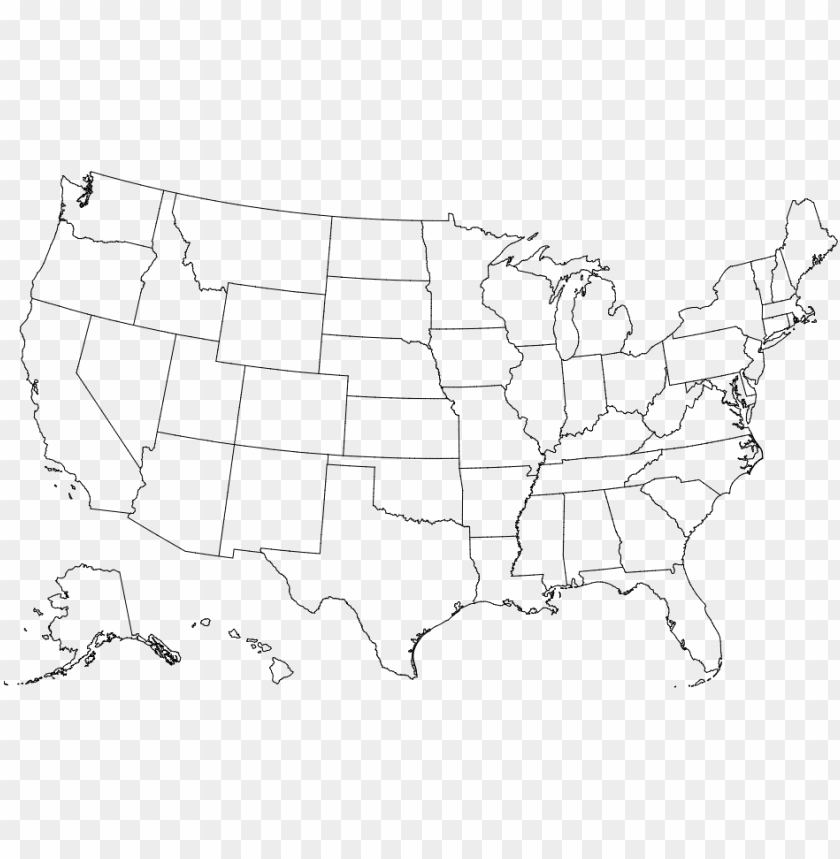 File Reference - Blank Map Of United States Of America PNG Transparent