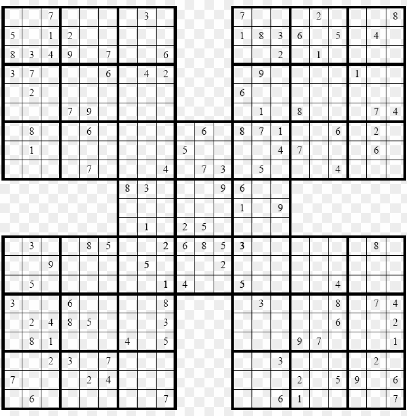 Free Printable Samurai Sudoku Puzzles