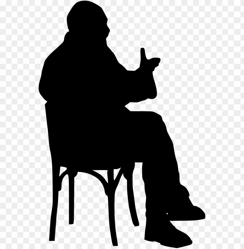 file size silhouette people sitting on chair PNG transparent with Clear Background ID 174968