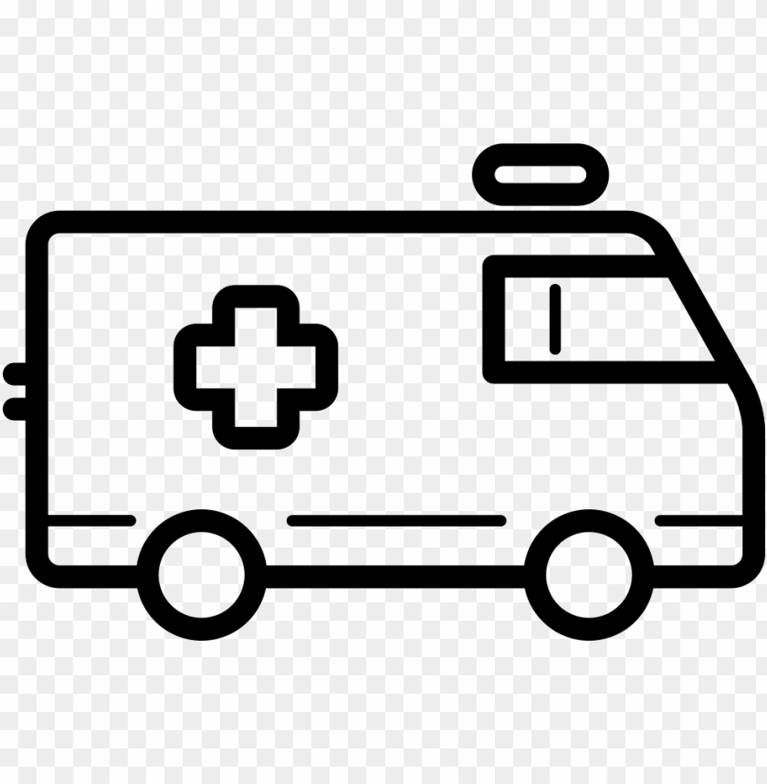 Download File Svg Ambulance Truck Clipart Black And White Png Image With Transparent Background Toppng