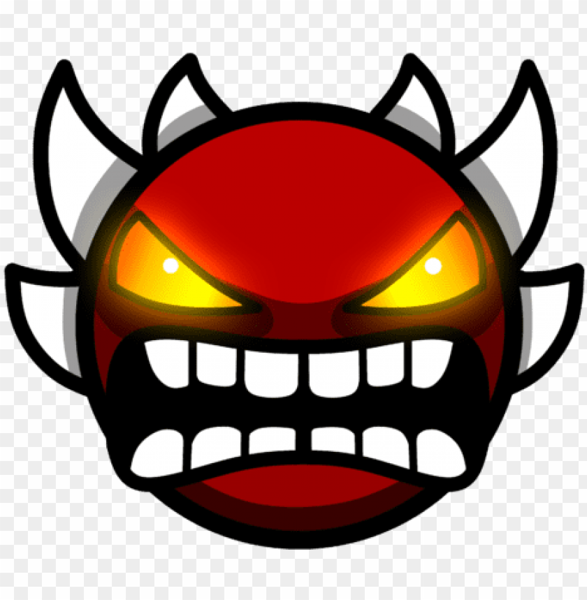 File Xtreme Extreme Demon Face Geometry Dash PNG Image With 