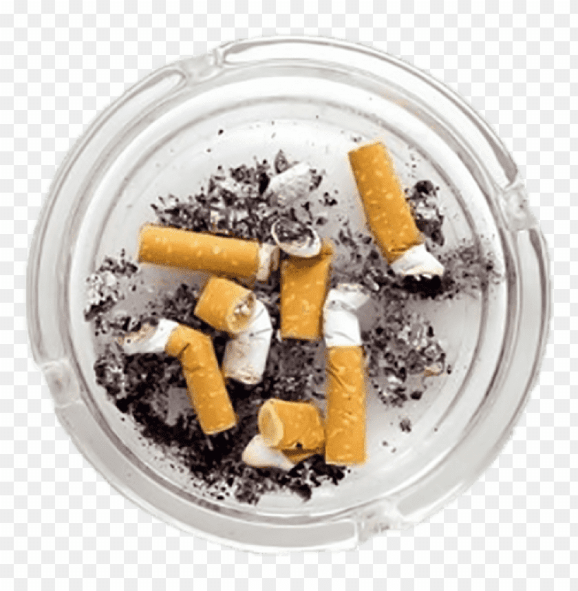 Transparent Background PNG Of Filled Ashtray - Image ID 14