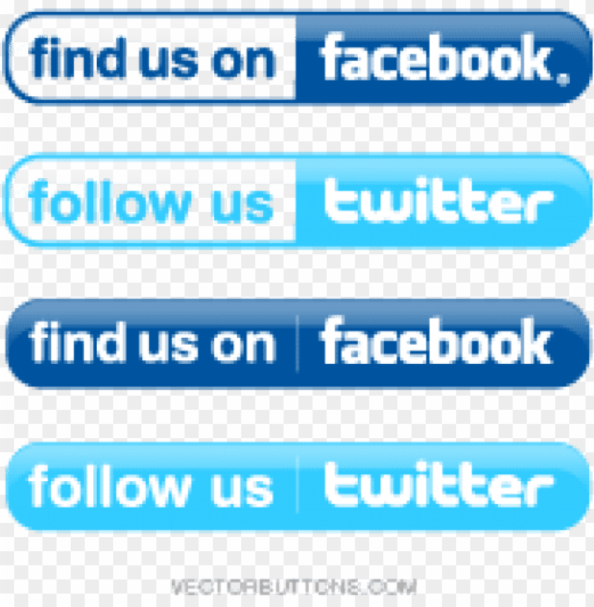 find us on facebook and twitter logos PNG transparent with Clear Background ID 79897