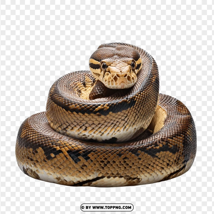 Firefly High Quality Image Of Rolled Up Python In Different Poses Isolated On A White Backgrounoutput PNG Transparent Background