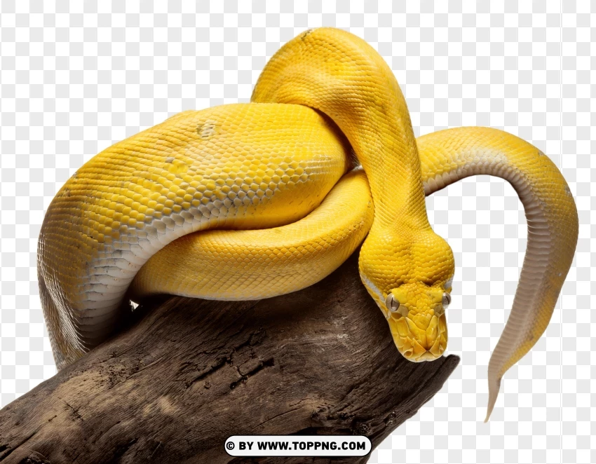 Firefly High Quality Image Of Yellow Python Wrapped Around Trunk In Different Poses Isolated On 4output PNG Transparent Background