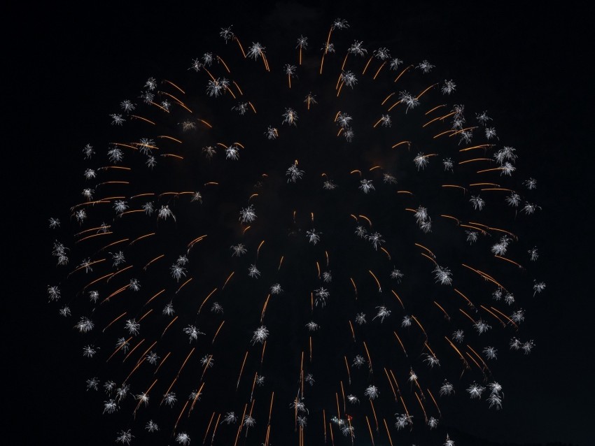 fireworks, sparks, white, dark, holiday