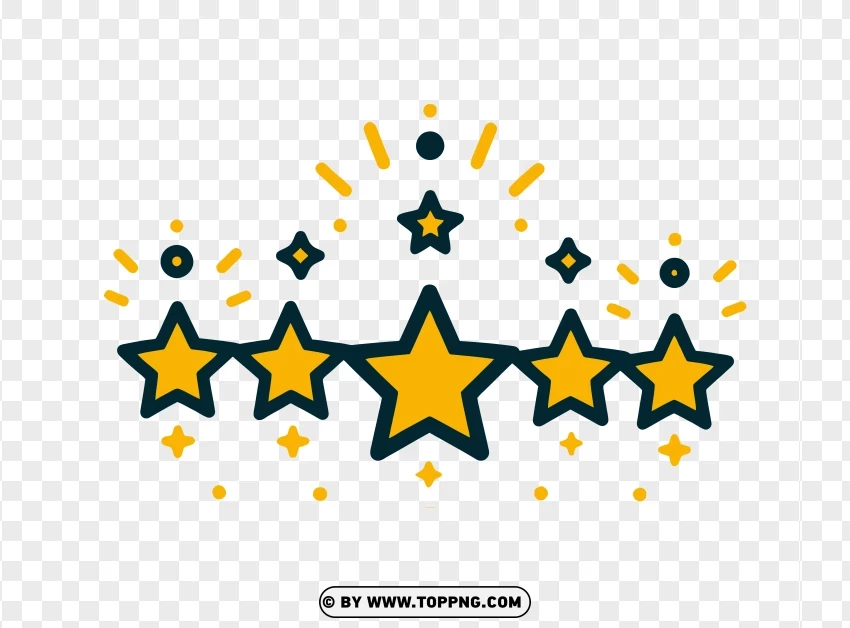 five stars, yellow stars, Stars flat design, Stars consistent size, star PNG, yellow five stars, stars review