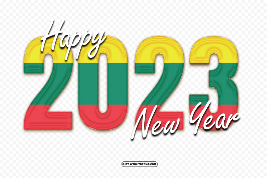 flag of lithuania with 2023 happy new year png design,New year 2023 png,Happy new year 2023 png free download,2023 png,Happy 2023,New Year 2023,2023 png image