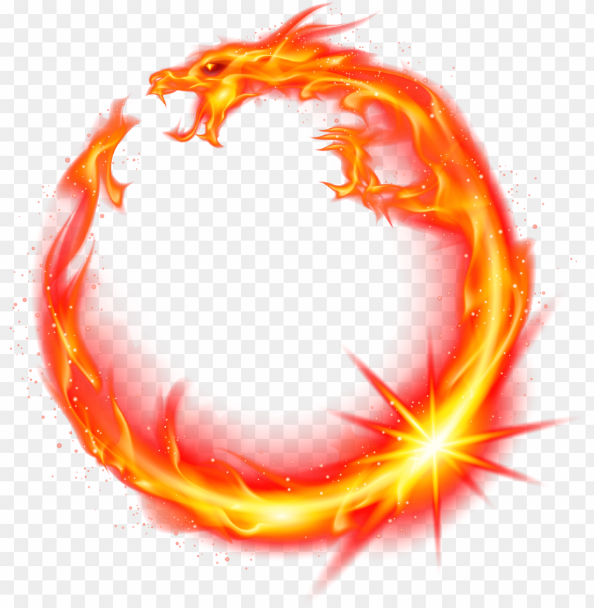 flame dragon fire red - fire dragon circle PNG image with transparent background@toppng.com