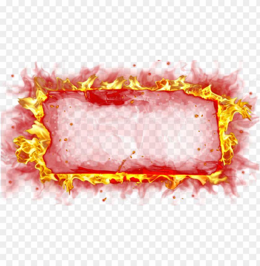 free PNG flame fire border rectangular frame outline PNG image with transparent background PNG images transparent