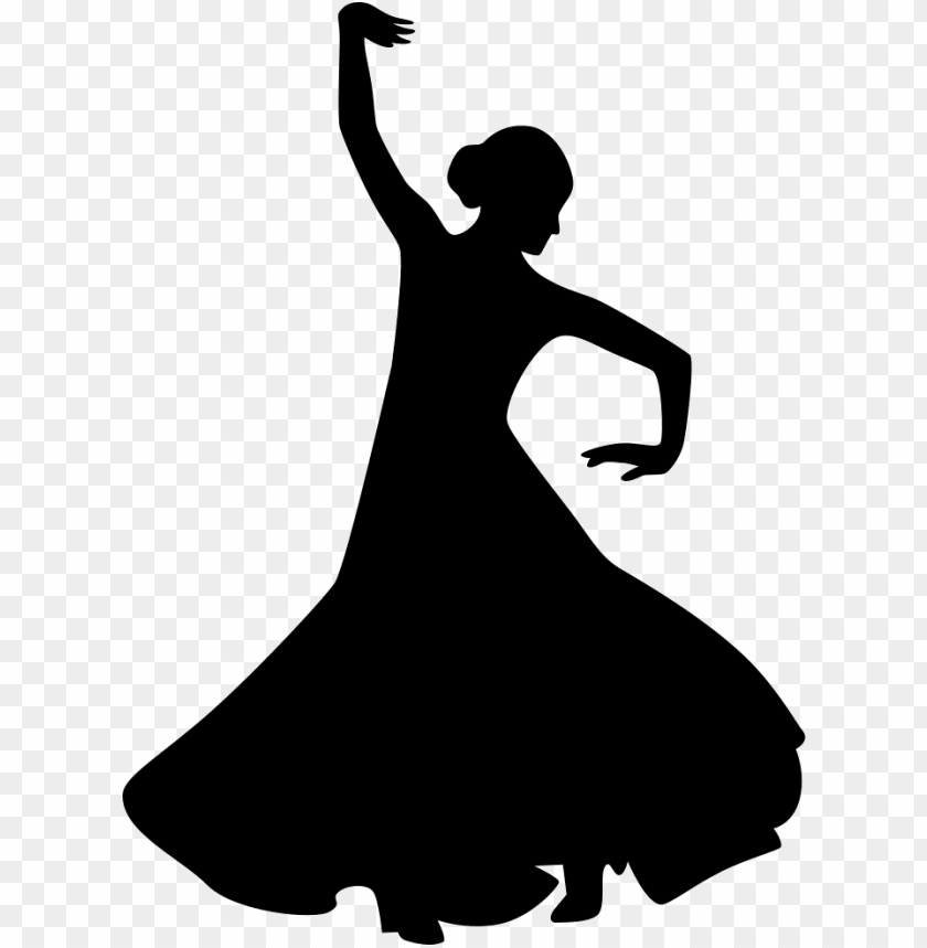 free PNG flamenco female dancer silhouette with raised right - flamenco silhouette PNG image with transparent background PNG images transparent