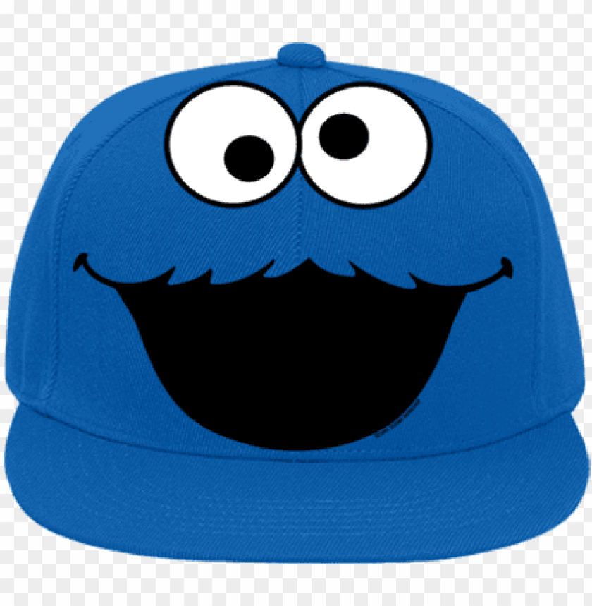 Flat Bill Fitted Hats 123 - Cookie Monster Hat Transparent PNG Transparent With Clear Background ID 205510