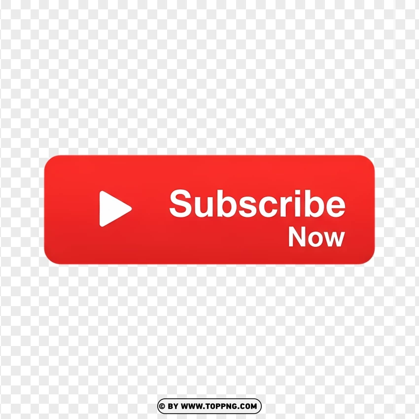 Flat Subscribe Now Button For Youtube PNG Transparent Background