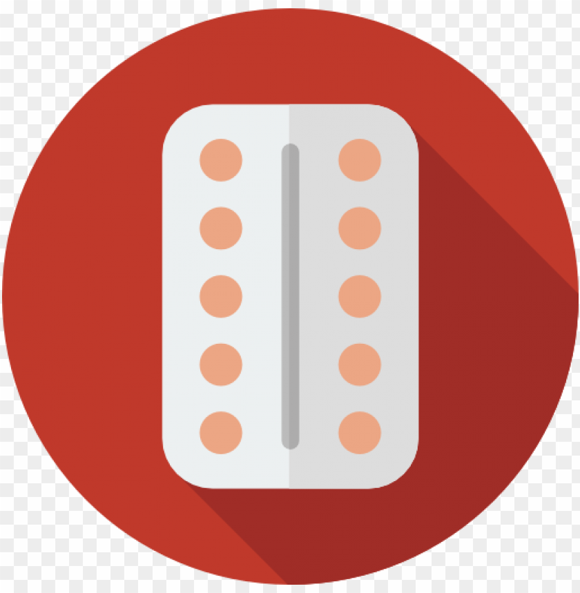 Flat Red Icon Illustration Tablets Pills PNG Image With Transparent Background