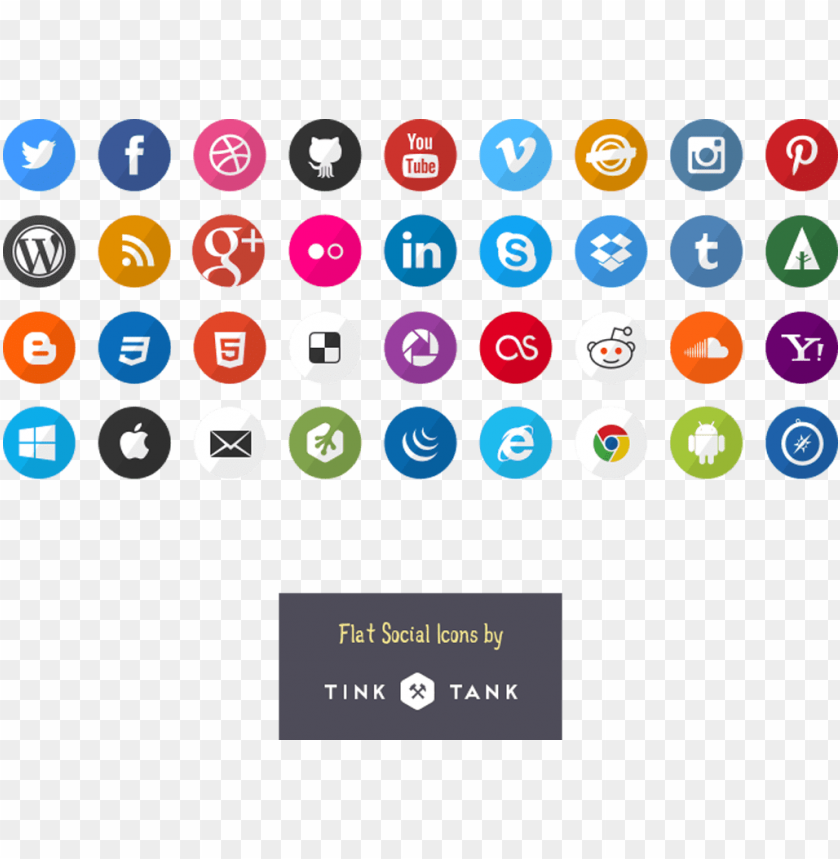 Animated Social Media Icons on Yellow Images Creative Store - 118762