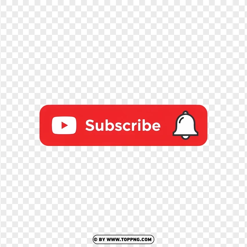 Flat Youtube Subscribe Bell Graphic PNG Transparent Background