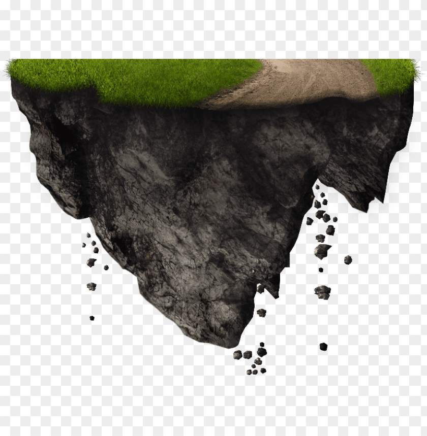 floating island with falling rocks png free image - falling rock PNG image with transparent background@toppng.com