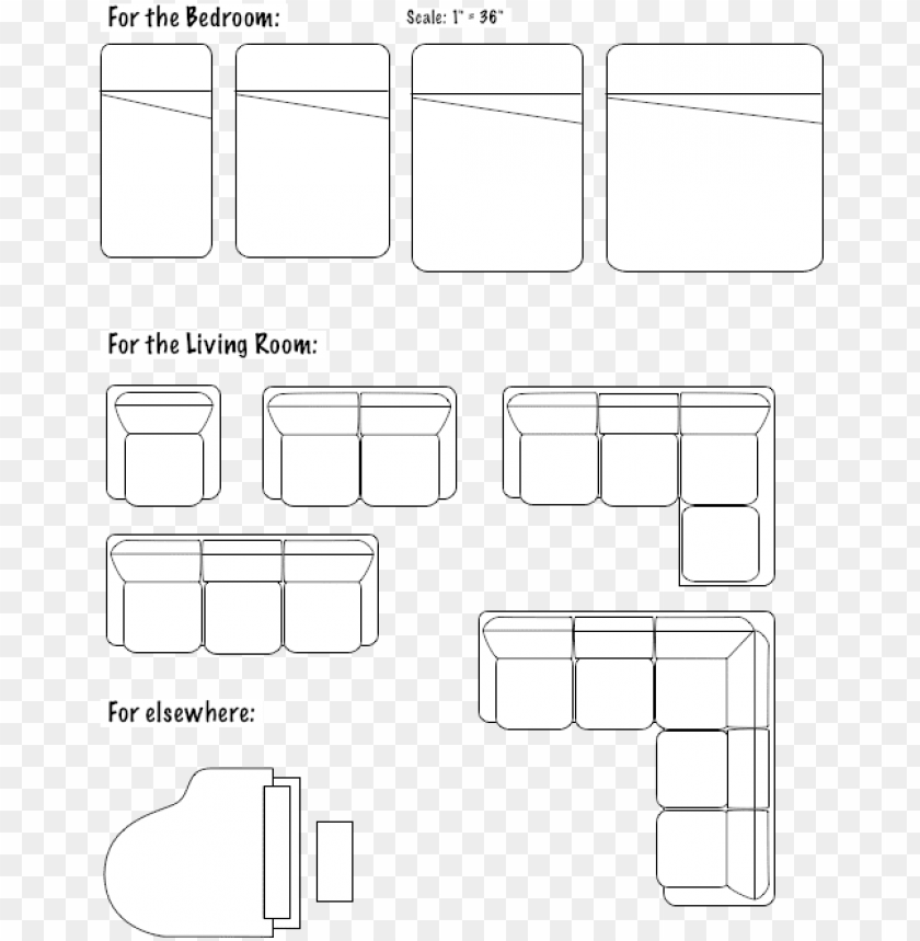 furniture icons for floor plans