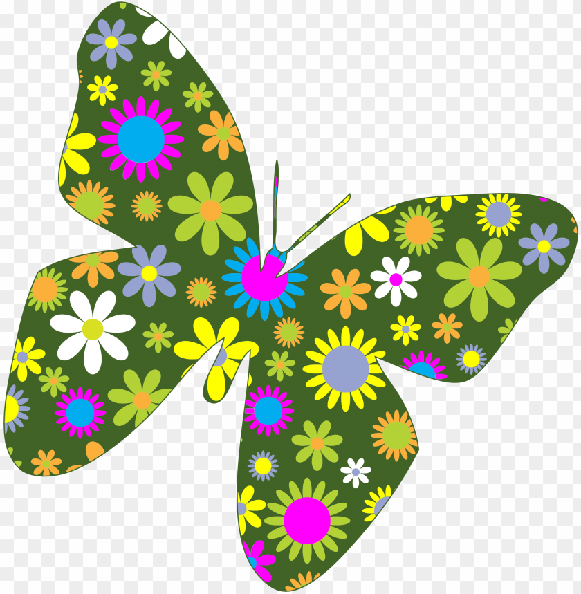 free PNG floral clipart butterfly - clipart flowers and butterflies PNG image with transparent background PNG images transparent
