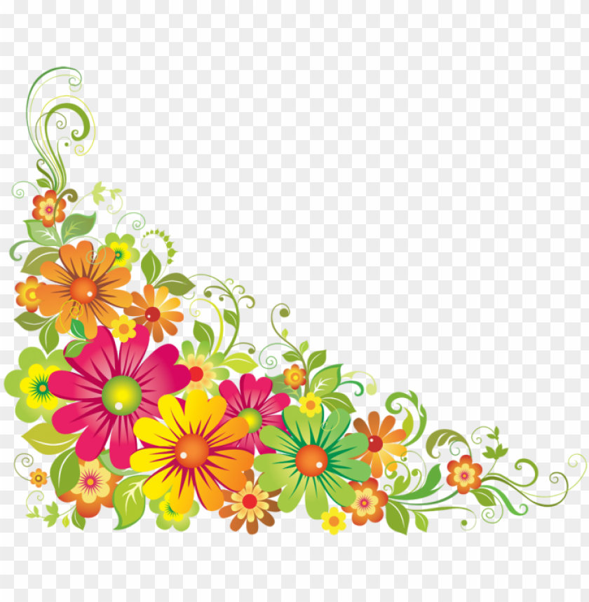 floral corner designs png - corner flower design PNG image with transparent  background | TOPpng