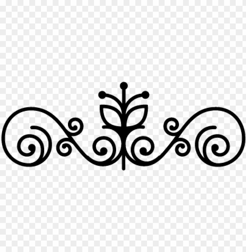 floral curves and swirls design vector - curve black and white desi PNG  image with transparent background | TOPpng