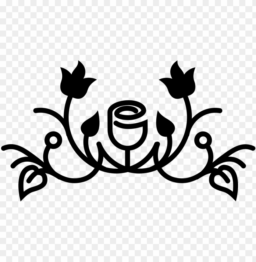 free PNG floral design with flowers leaves and buds on vines - icon png flowers PNG image with transparent background PNG images transparent