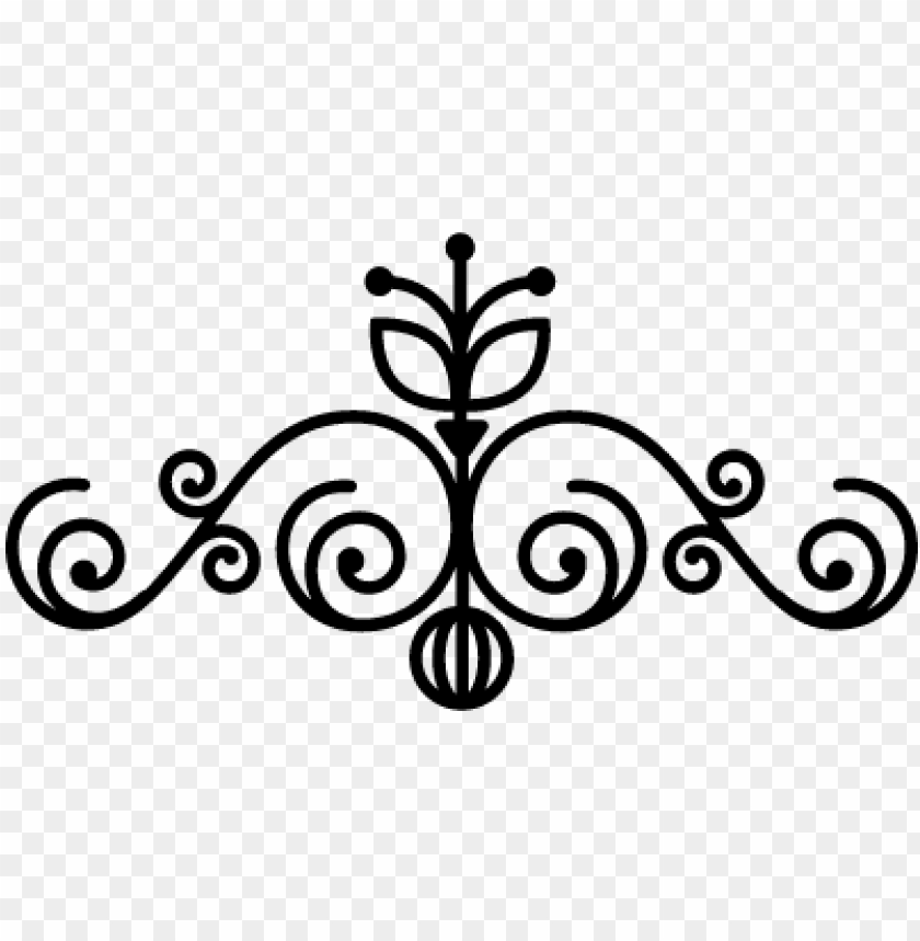 free PNG floral design with vines and swirls vector - flower design icon PNG image with transparent background PNG images transparent