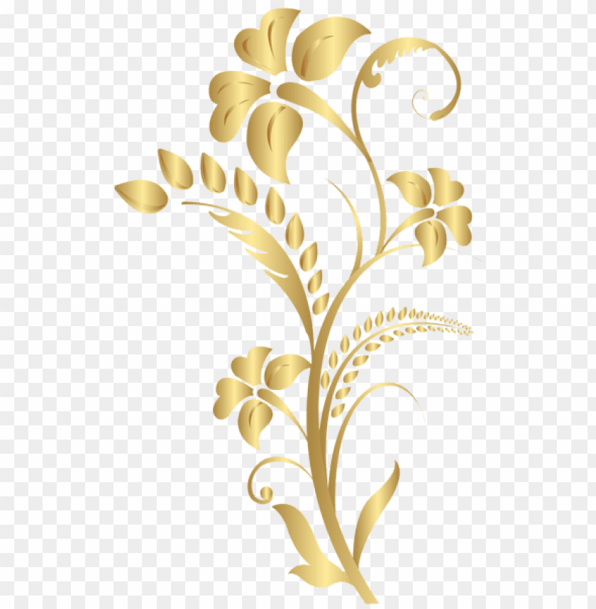 floral element gold