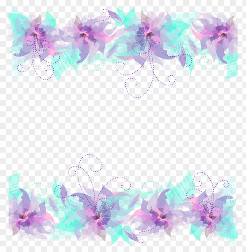 floral pink purple and blue decoration