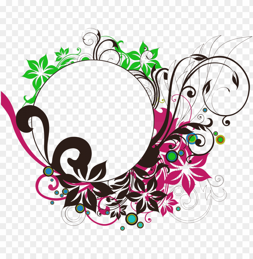 Floral Round Frame Png Photo - Circle Frame Design PNG Transparent With Clear Background ID 226238