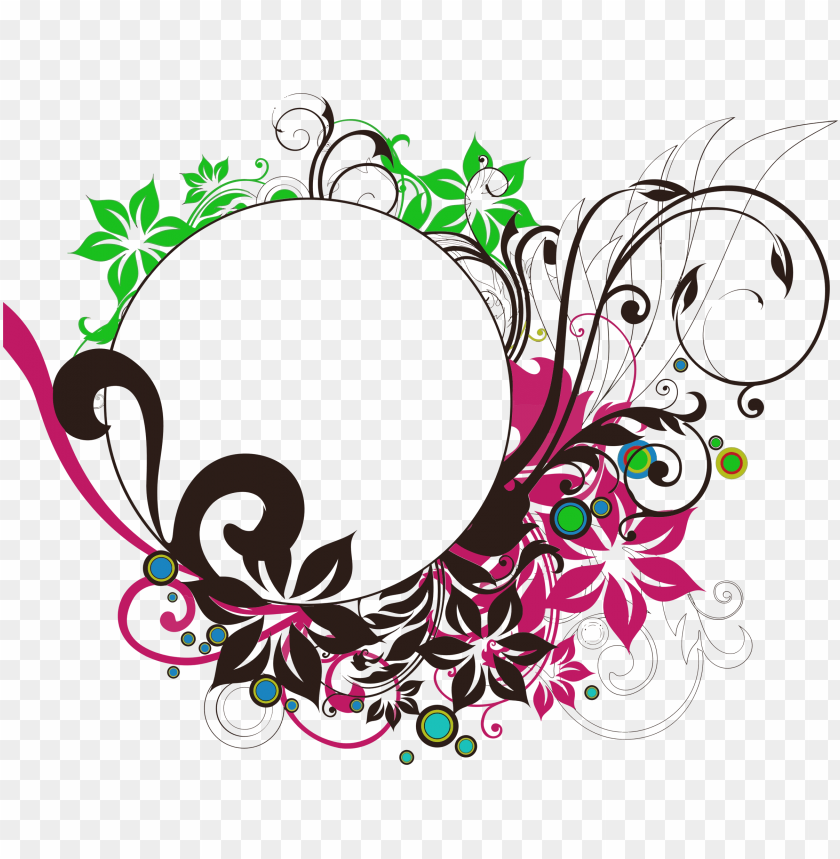 Floral Round Frame Png Photo Circle Frame Design Png Image With