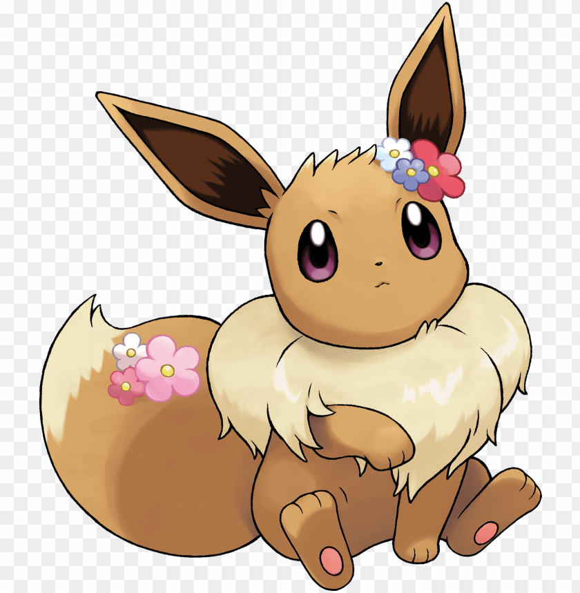 Florals Pokemon Let S Go Eevee Png Image With Transparent Background Toppng