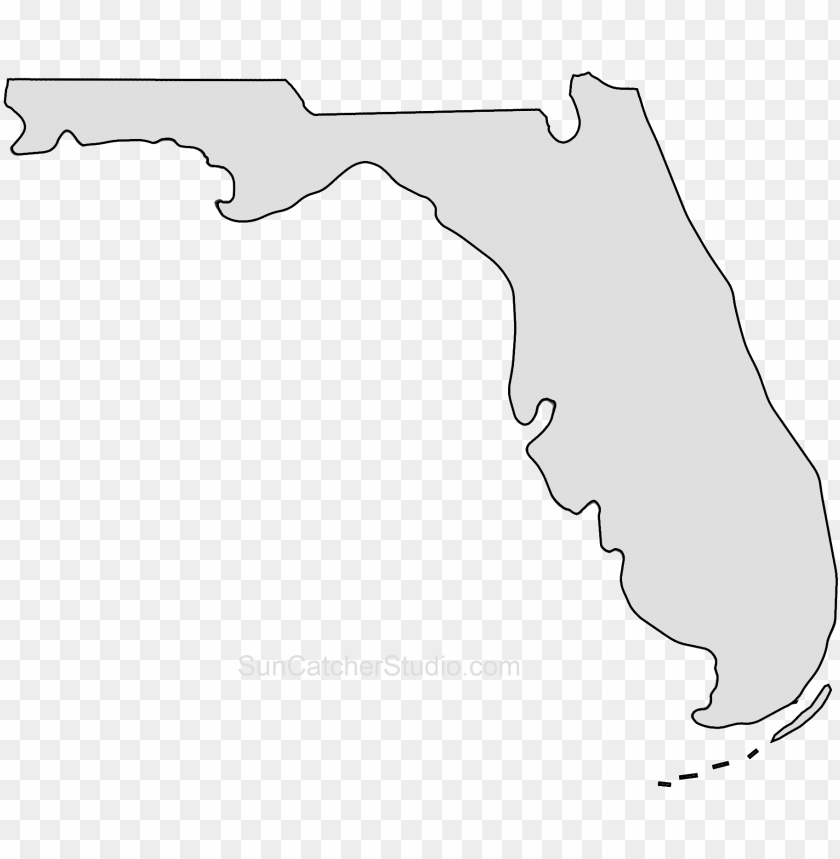 Florida Map Outline Png Shape State Stencil Clip Art Southwest