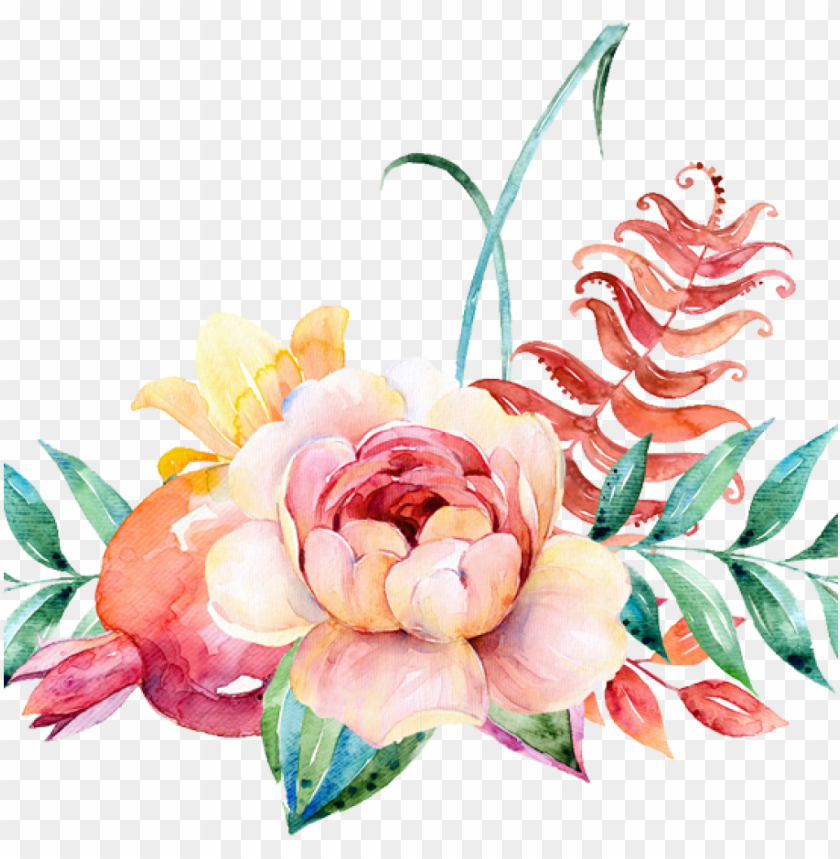 Flower Border Png Watercolour Flower Border Png Peoplepng Watercolor Floral Background Png Image With Transparent Background Toppng