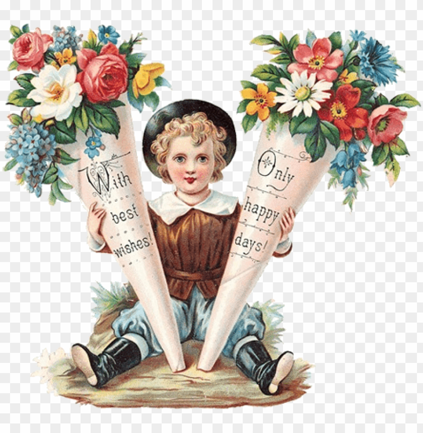 flower ephemera, boy with tussie mussies - vintage mothers day cards, mother day