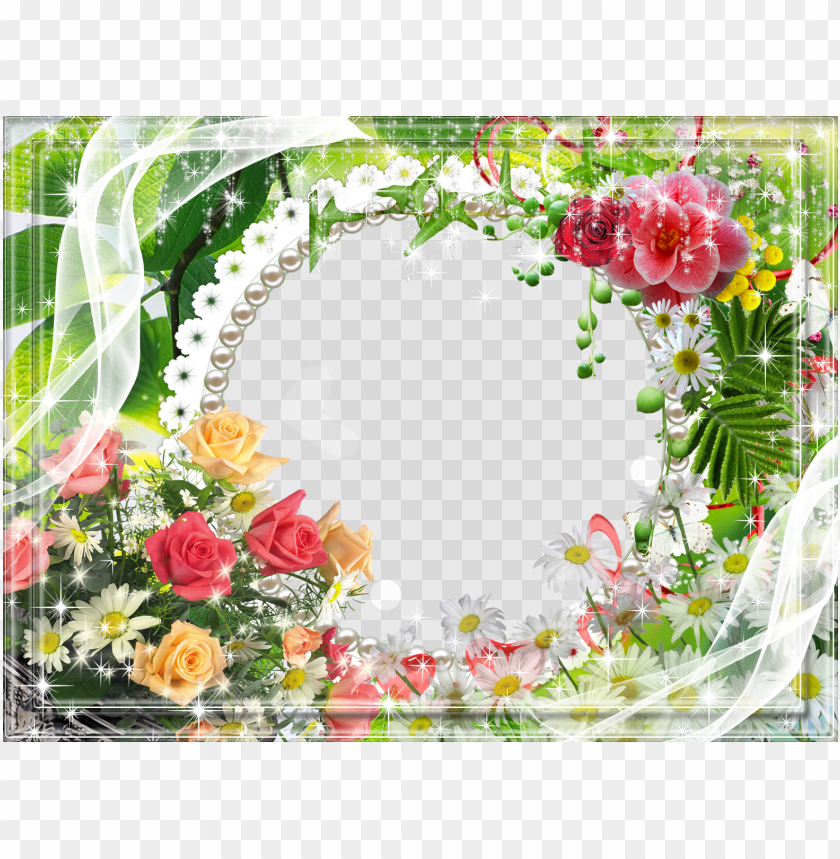 3d 3deffect Mq White Flowers Border Borders Frame Frame - Vetor Png Borda Renda  PNG Transparent With Clear Background ID 182282