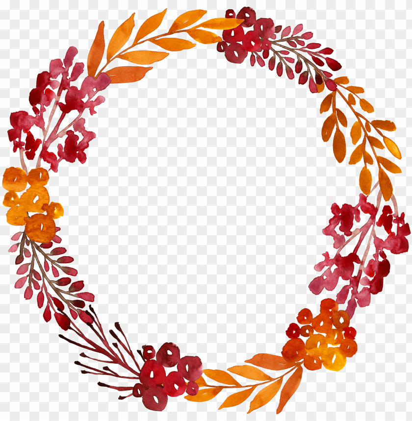 flower painting garland border transprent png free floral circle border PNG transparent with Clear Background ID 165331