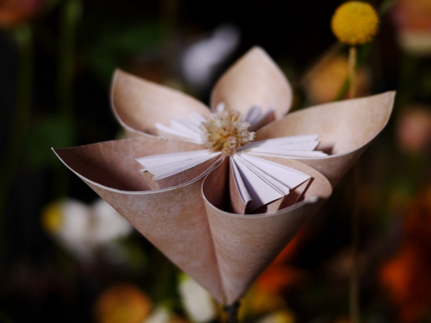 flower, paper, artificial, petals