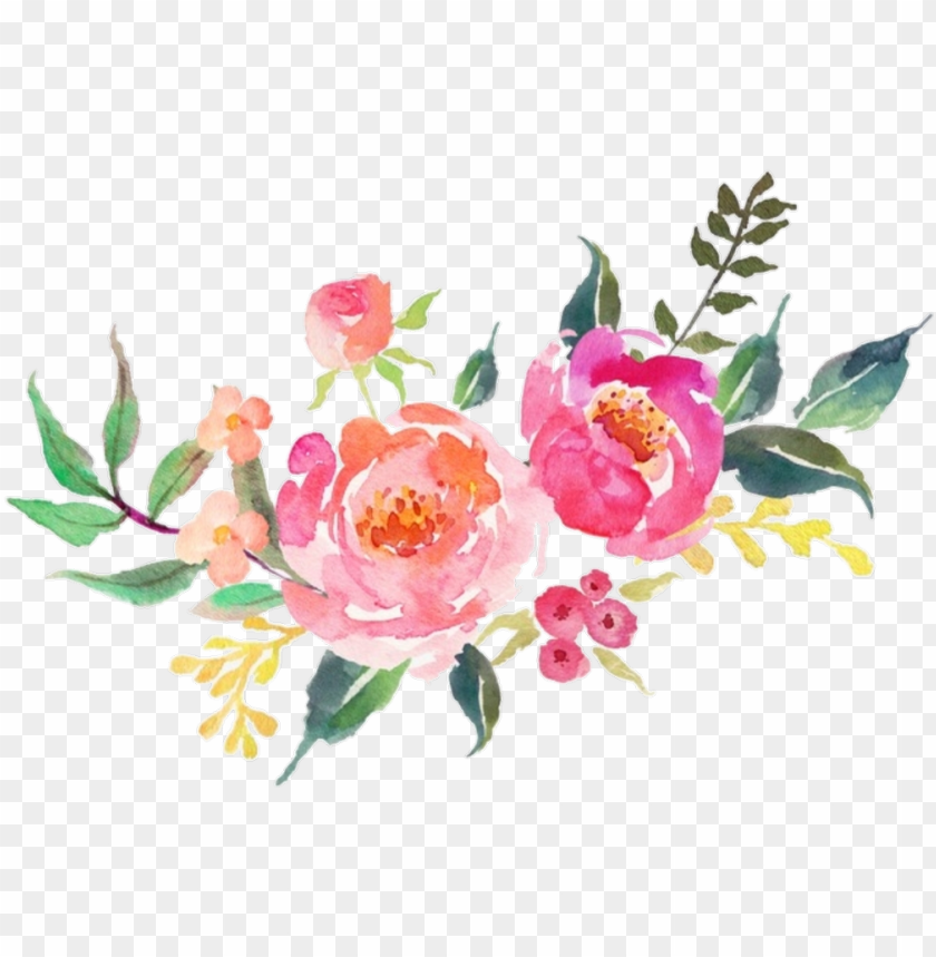 Flower Sticker Watercolor Flowers Clipart Transparent PNG Image With Transparent  Background | TOPpng