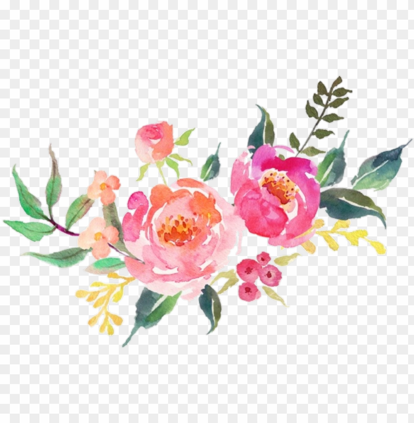 Transparent Background Flowers Sticker - Transparent Background