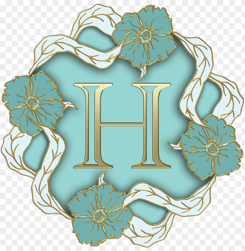 flower theme capital letter h PNG transparent with Clear Background ID 117287