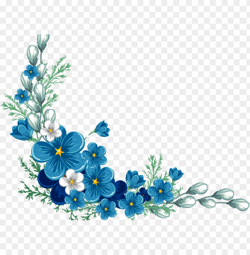Flowers Borders Png Transparent Images Royal Blue Flower Png Image With Transparent Background Toppng