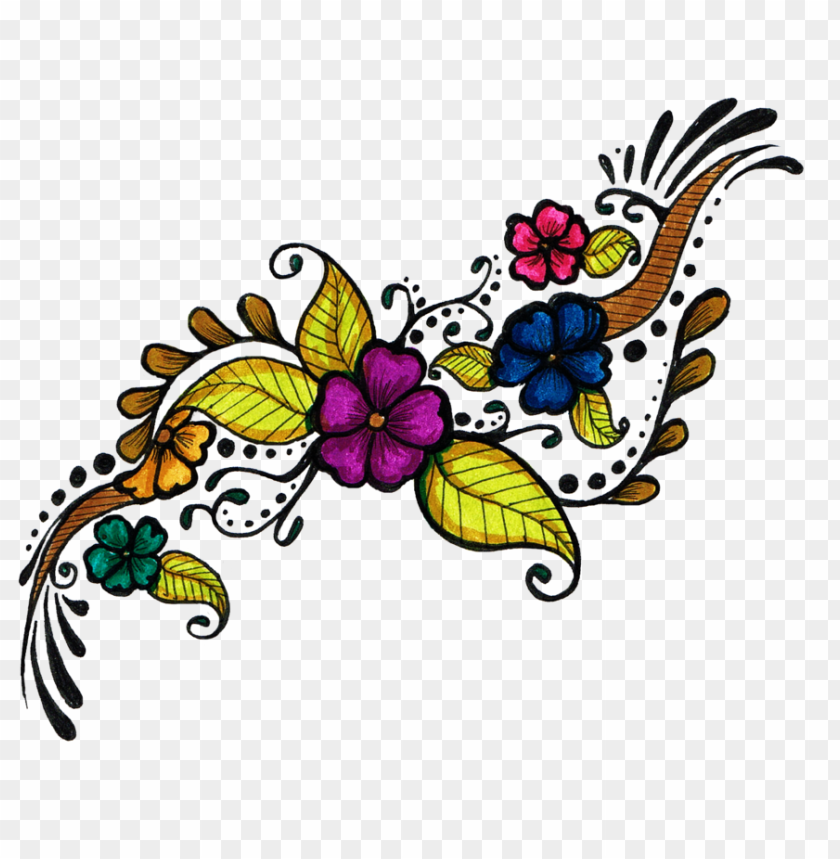 free PNG flowers colorful tattoo PNG image with transparent background PNG images transparent
