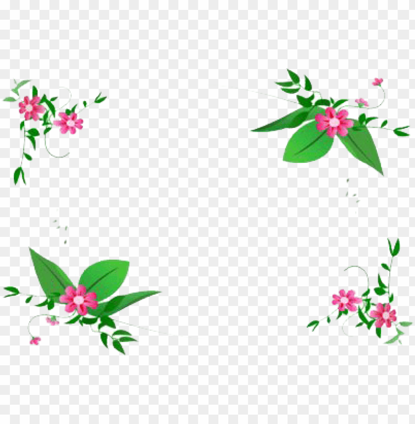 flowers frame small PNG image with transparent background@toppng.com