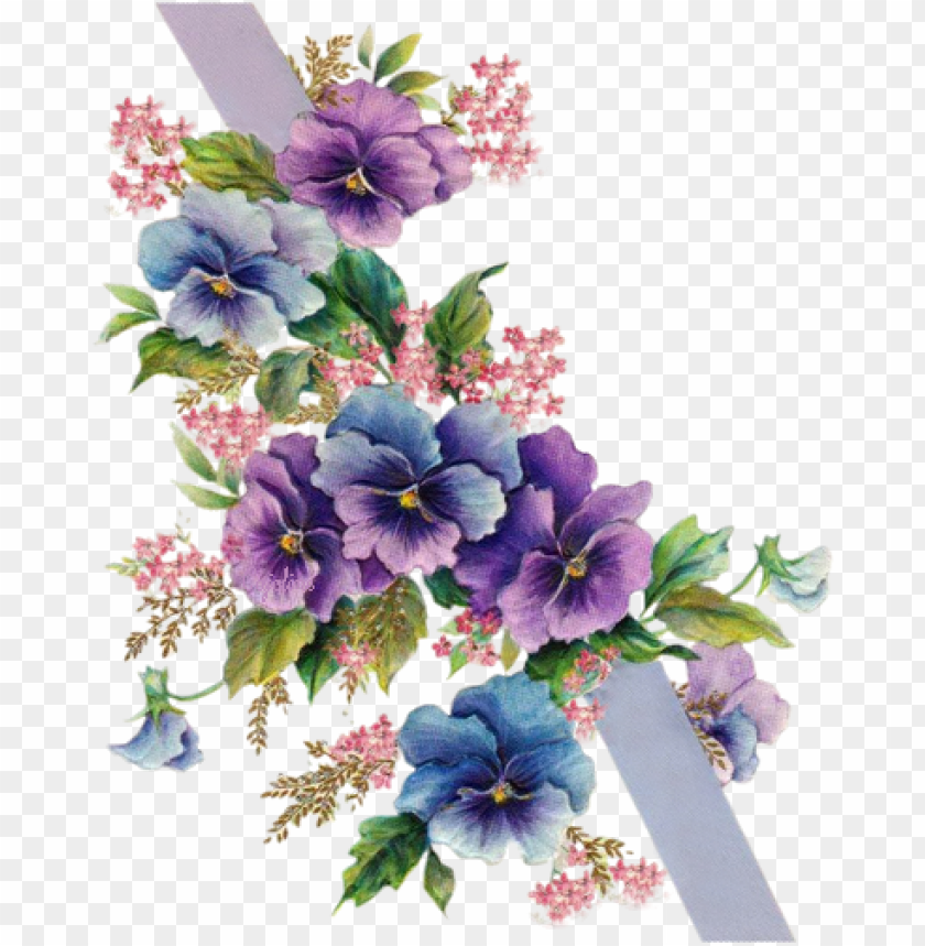 flowers - vintage - happy mothers day pansies, mother day