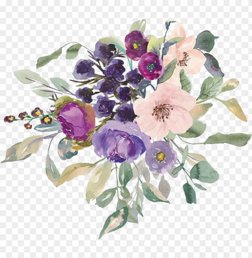 flowers watercolor flowers flowerlover flores springflo purple watercolor flowers PNG transparent with Clear Background ID 163534