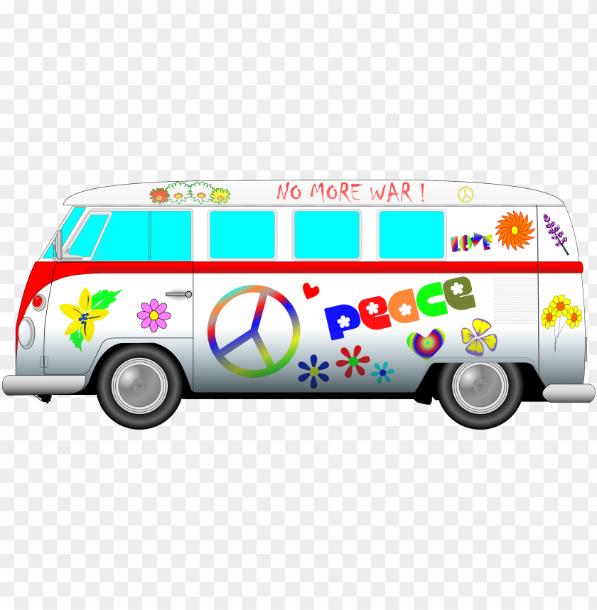flower, banner, hippie, logo, van, frame, truck