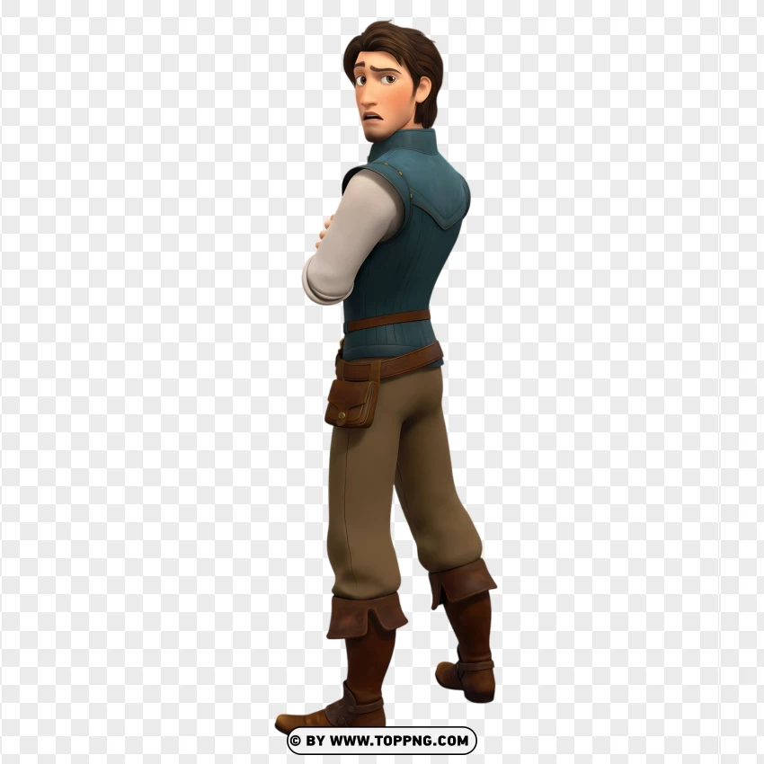 Flynn Rider Looking Over Shoulder Suspiciously PNG Transparent Background