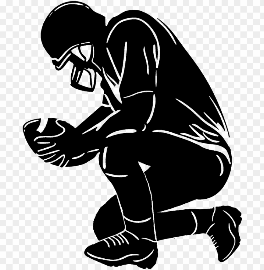 Football Player Kneeling Transparent PNG Image With Transparent Background